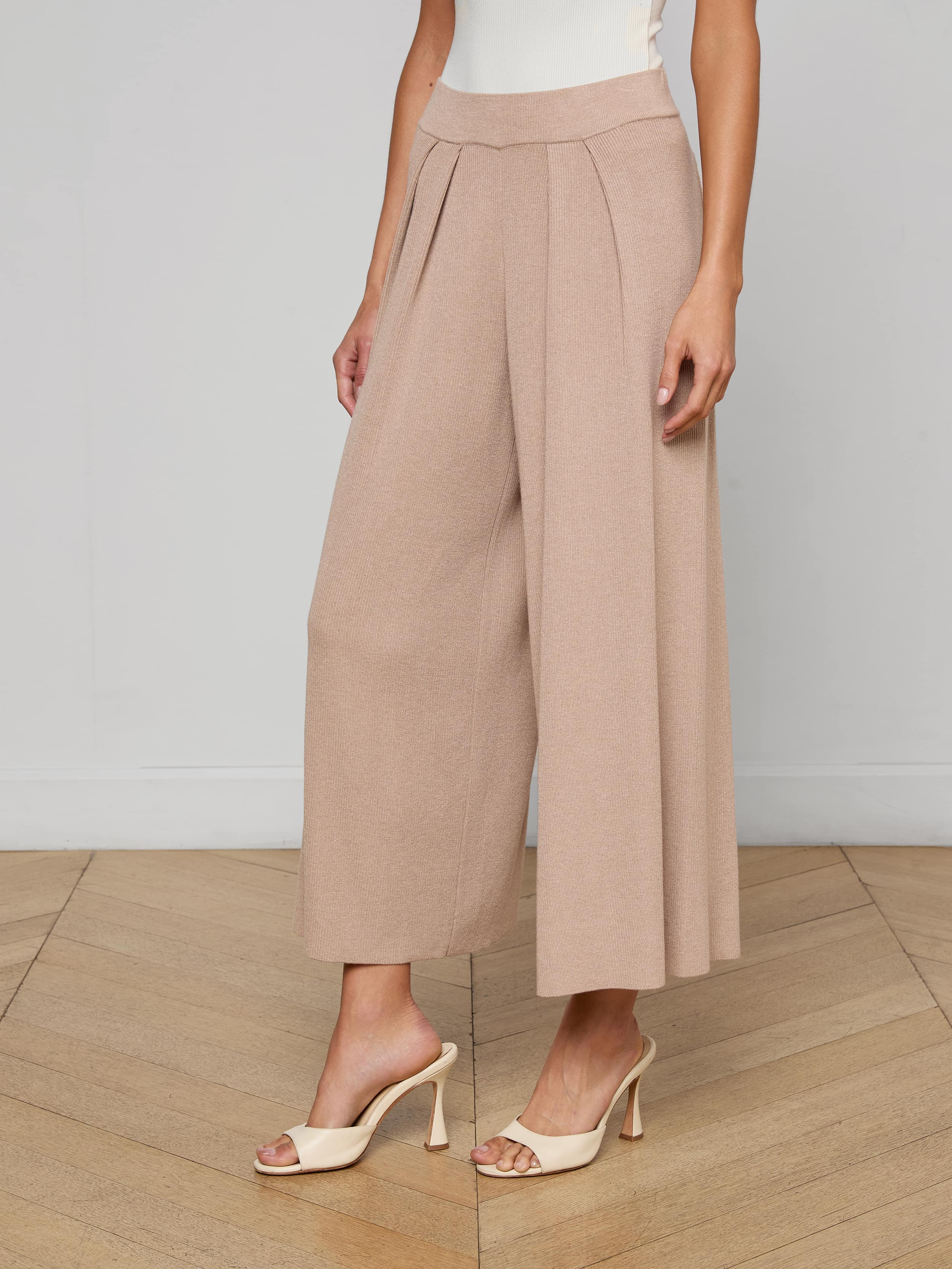 Milly Knit Pants In Cappuccino