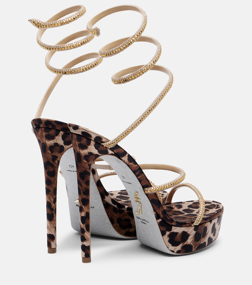 Cleo embellished satin platform sandals