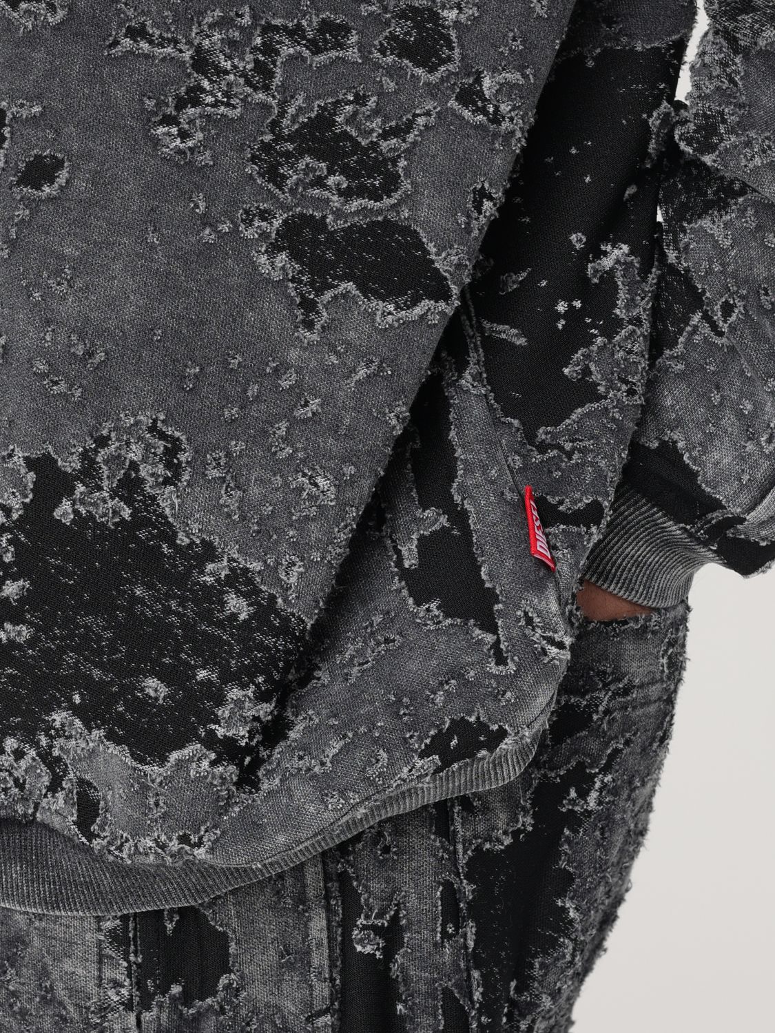 Distressed-effect sweatshirt - Black