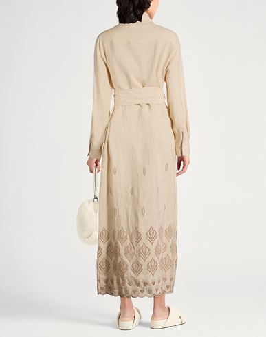 Woman Maxi dress Beige Size 2 Cotton