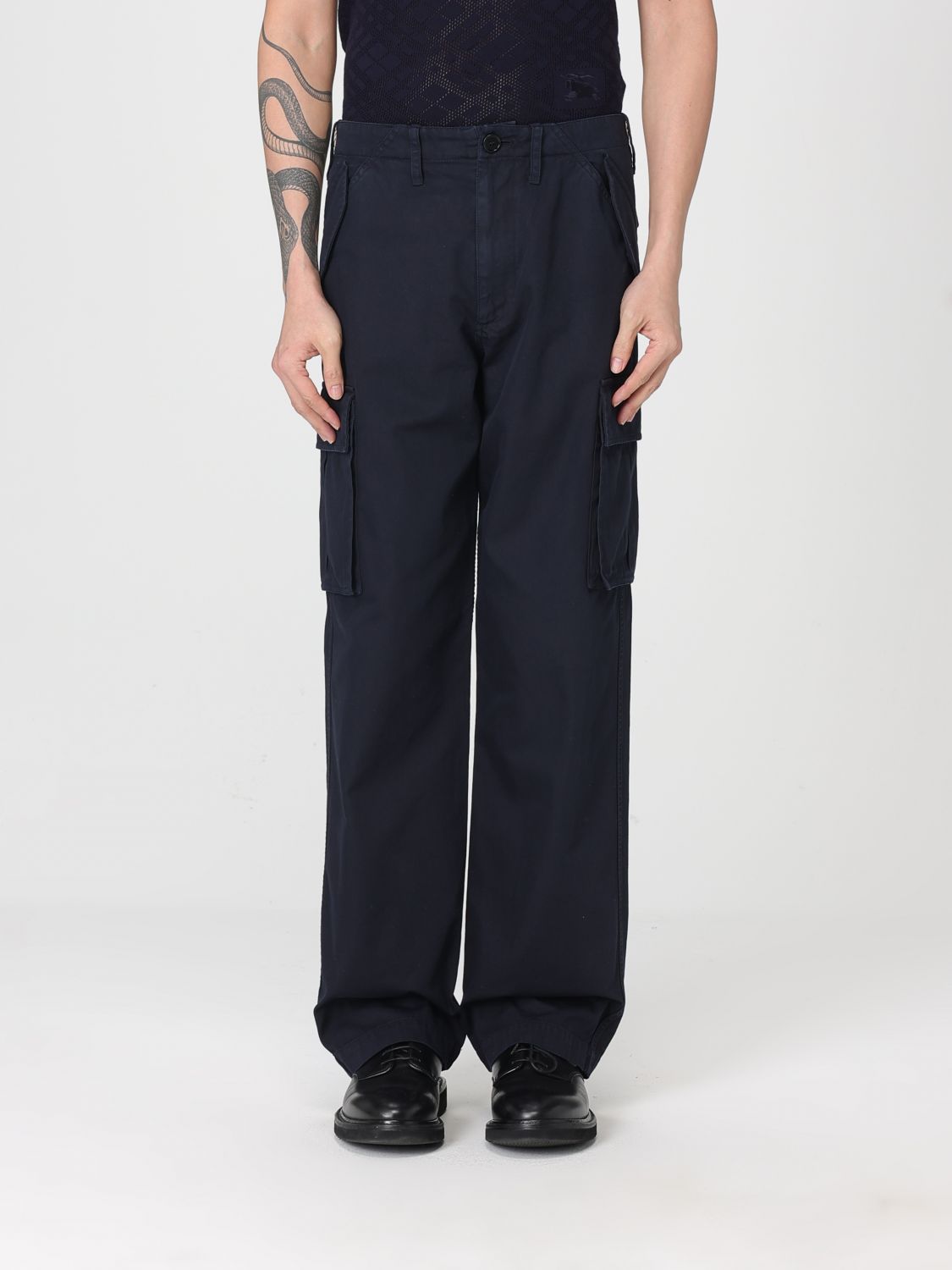 Pants Men color Blue