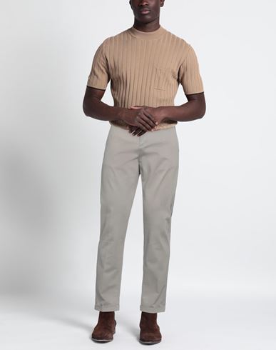 Man Pants Grey Size 38 Cotton, Elastane
