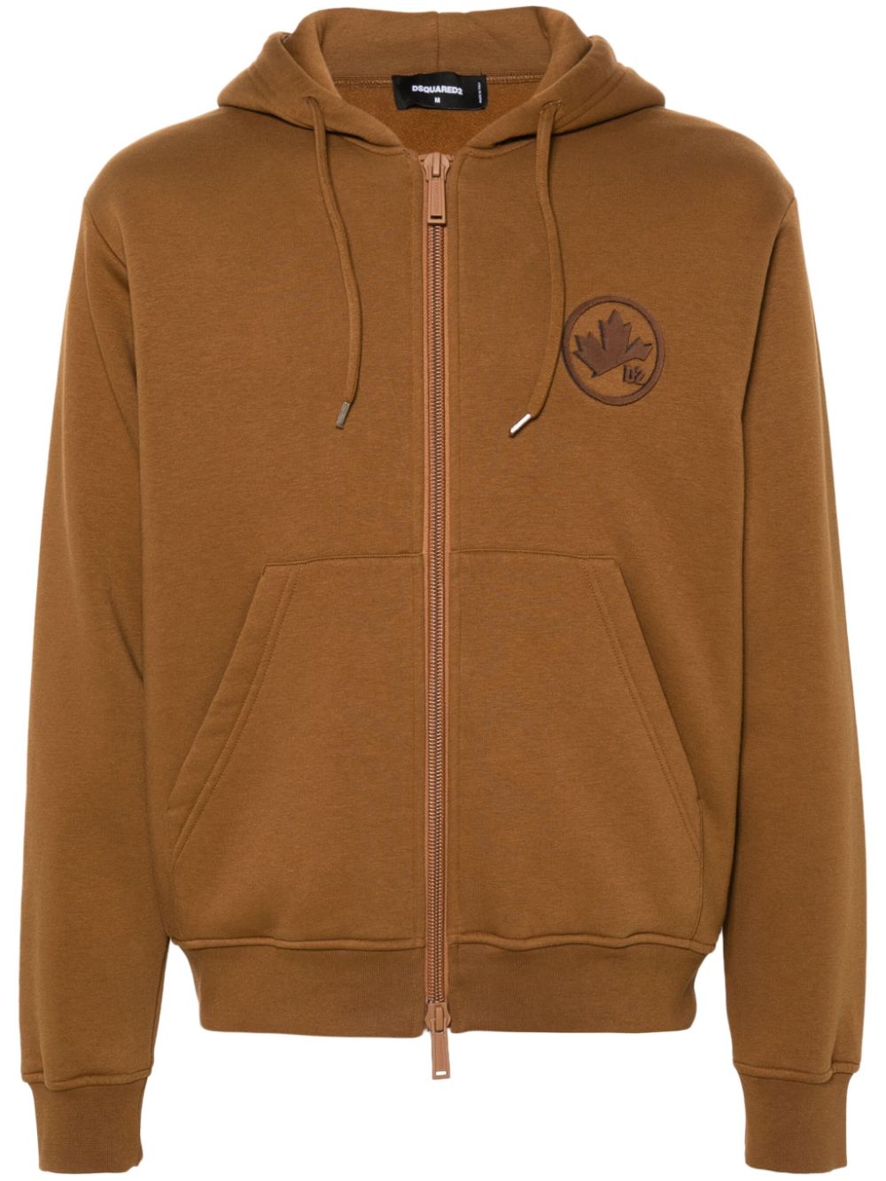 Zip-up cotton hoodie - Black