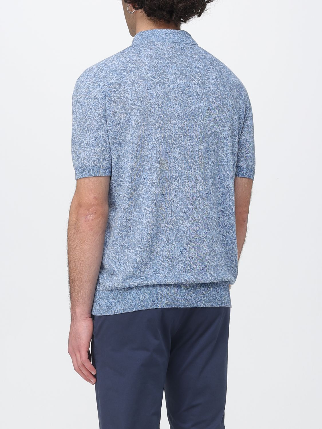 Polo Shirt Men color Gnawed Blue