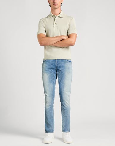 Man Jeans Blue Size 32 Cotton, Elastomultiester, Elastane