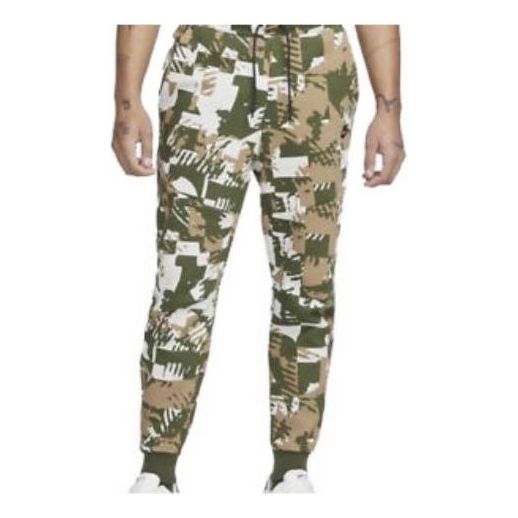 Sportswear Tech Fleece All Over Print Jogger Pants 'Light Bone Rough Green'