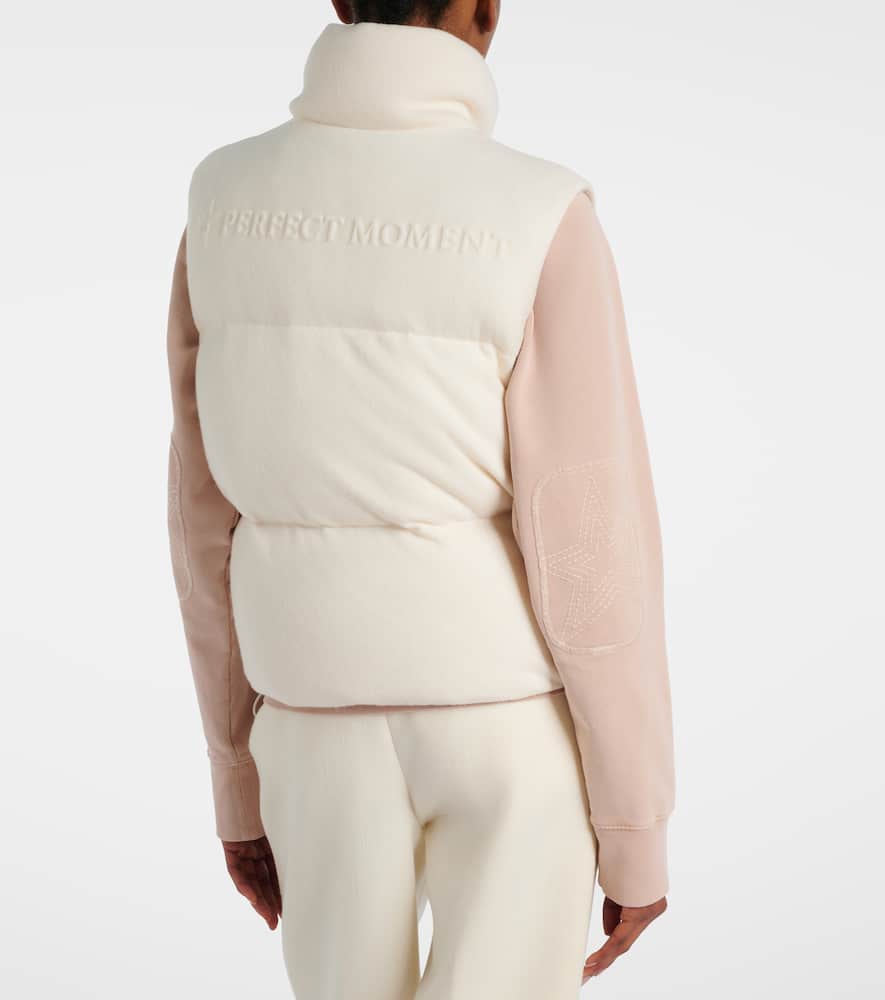 Wool and cashmere down vest