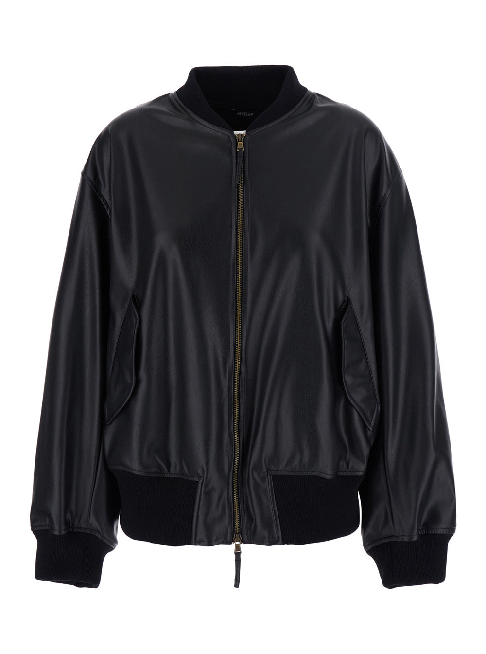 Ecoleather Bomber Jacket — Black