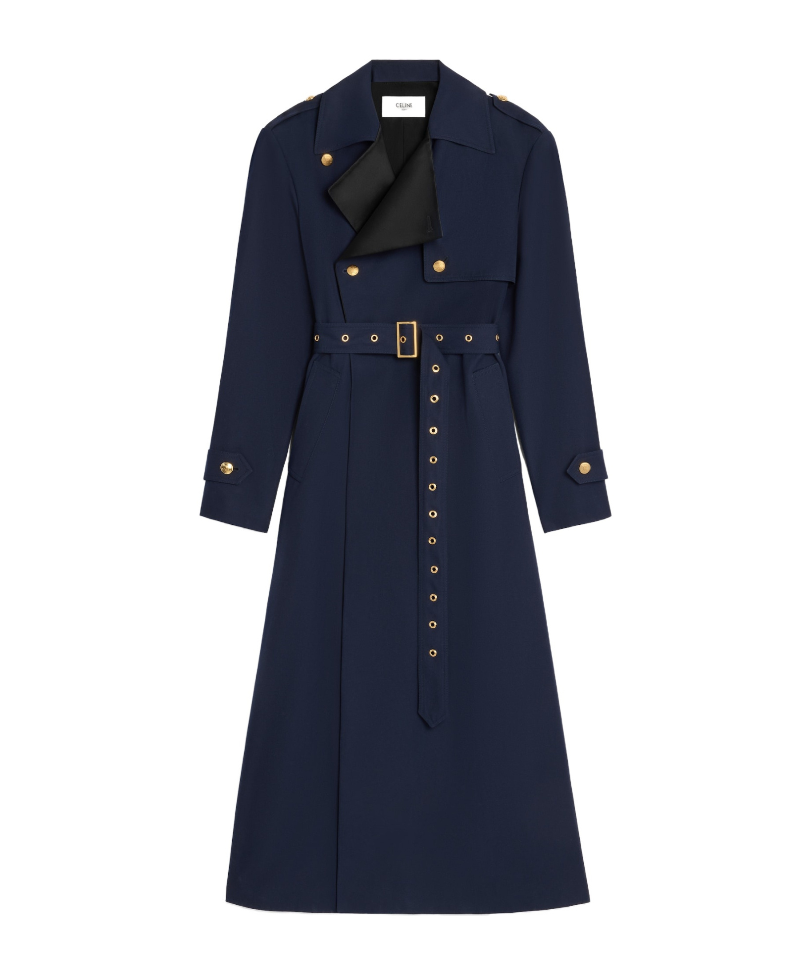 Tux trench coat IN COTTON AND WOOL GABARDINE