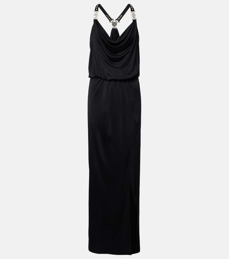 Embellished jersey gown