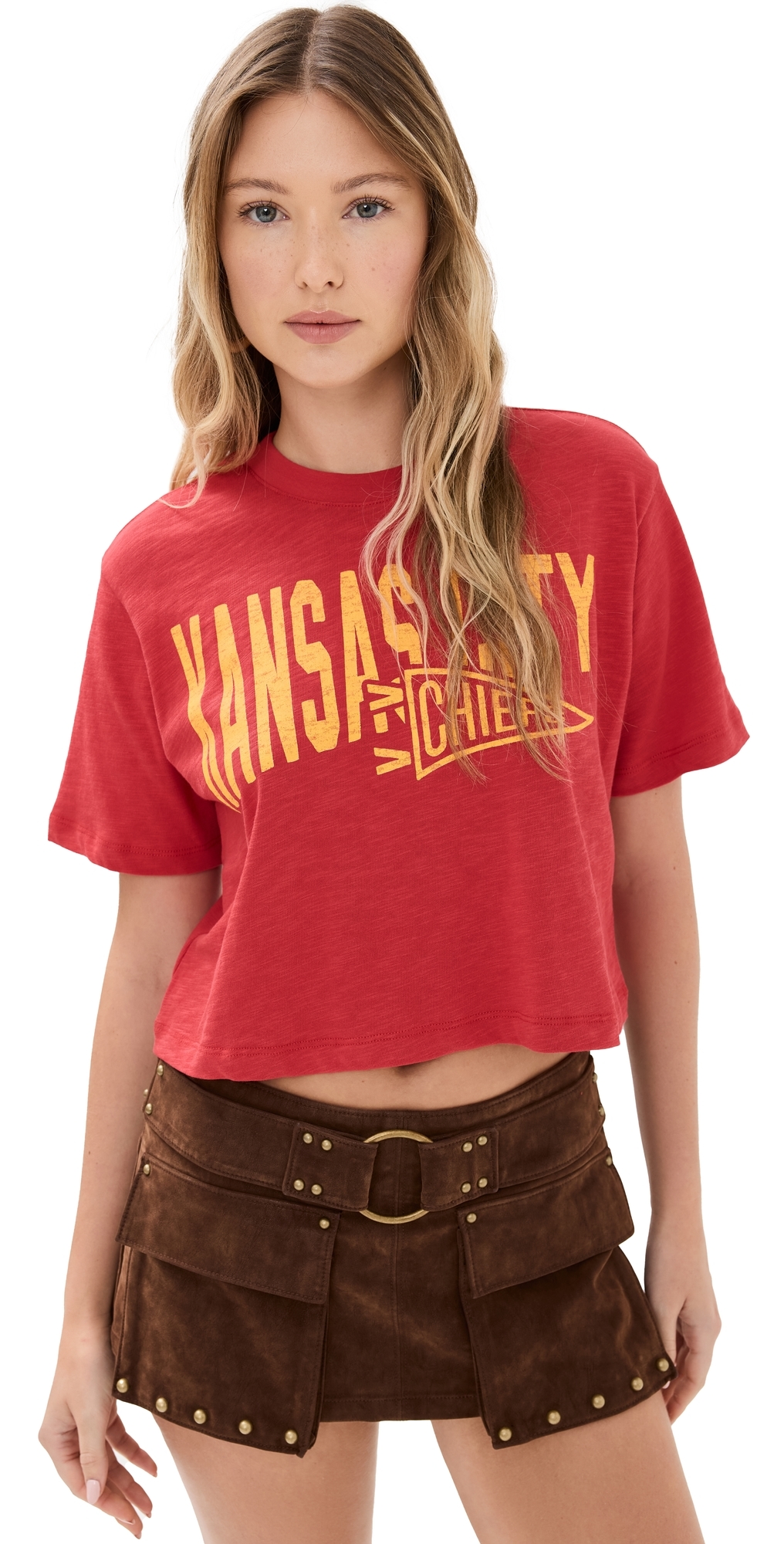 Chiefs Crop Tee Licorice