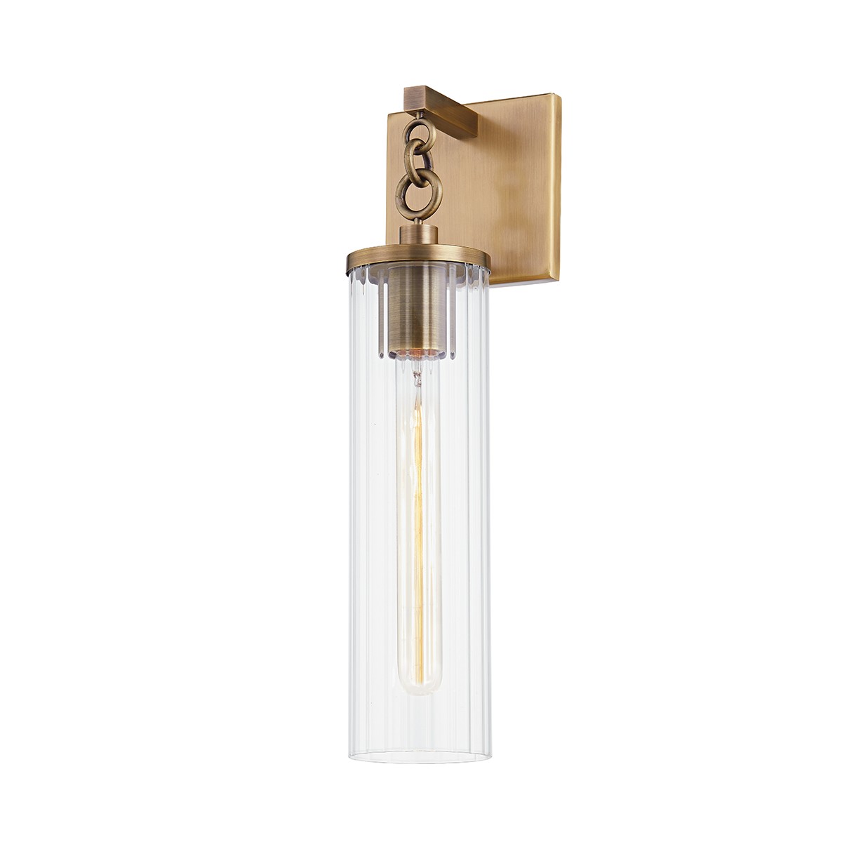 Yucca 1-Light Outdoor Wall Sconce in Patina Bra