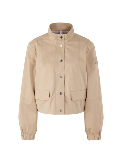 Marc Cain Short cotton jacket with mesh lining, brown, 34 N