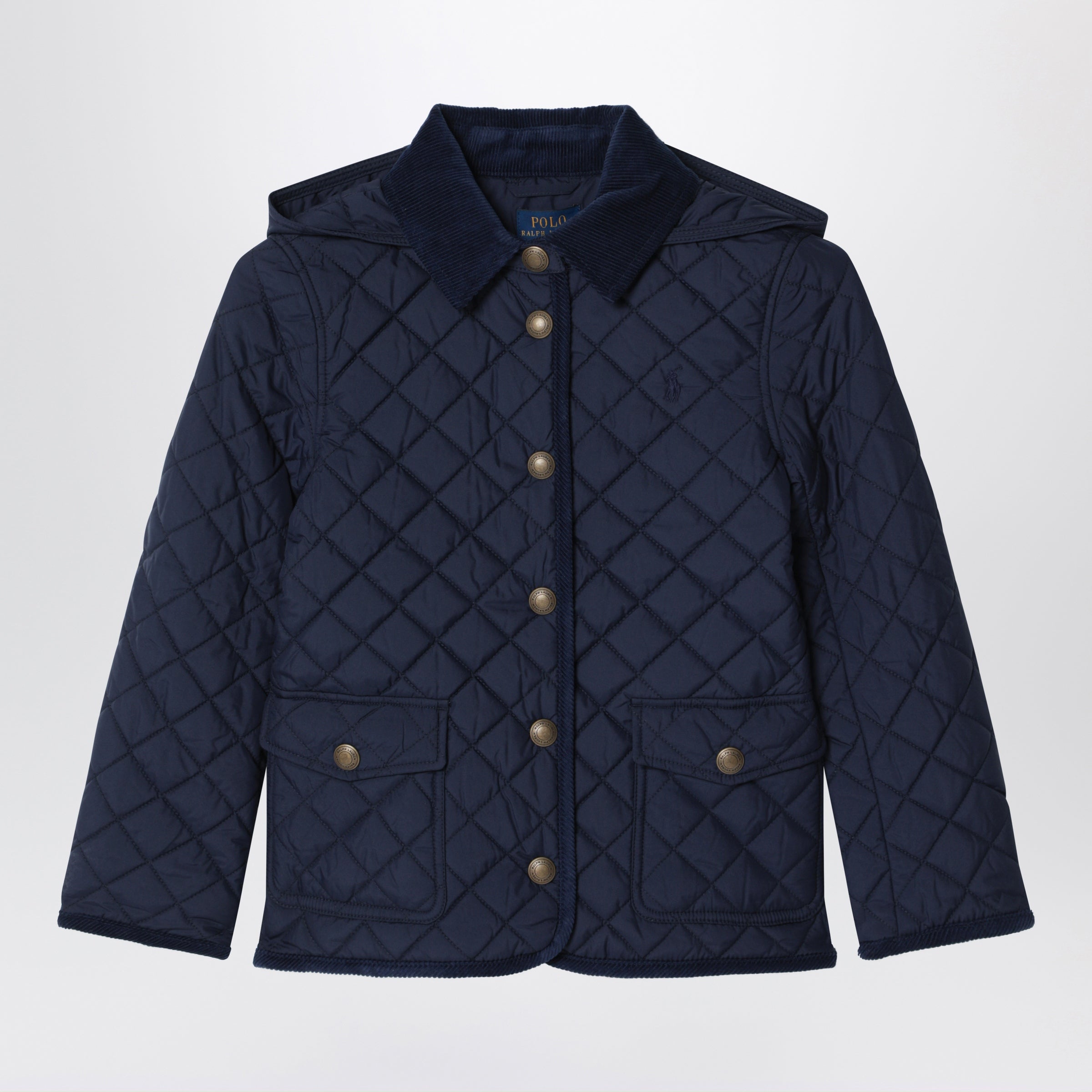 Navy quilted barn jacket