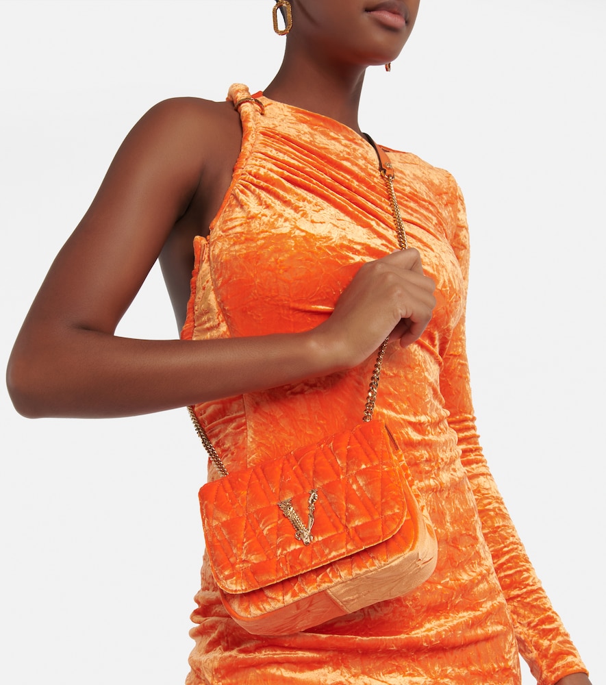 Virtus Small velvet shoulder bag