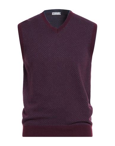 Man Sweater Burgundy Size 38 Wool, Viscose, Polyamide, Cashmere