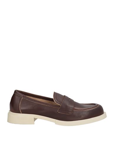 Woman Loafers Dark brown Size 6 Leather