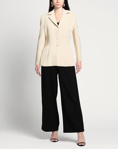 Woman Blazer Beige Size 10 Polyester, Elastane
