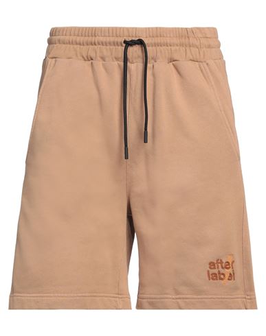 Afterlabel Man Shorts & Bermuda Shorts Camel Size M Cotton