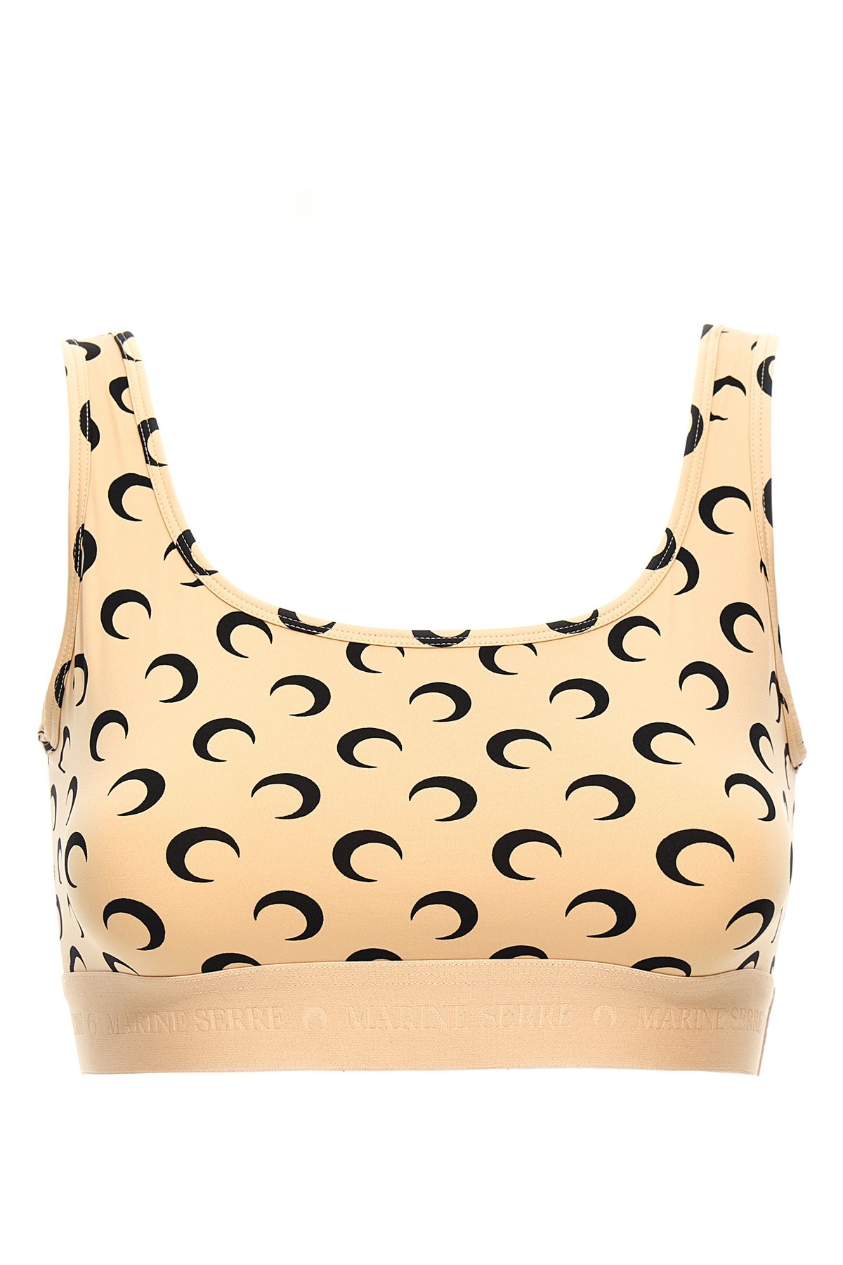 'Moon Printed Jersey' Cropped Top