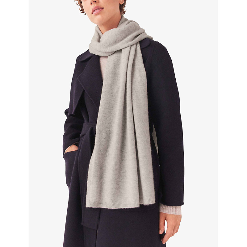 Womens Palegrmrl Essential Knitted Cashmere Scarf 