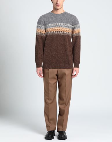 Man Sweater Brown Size L Wool