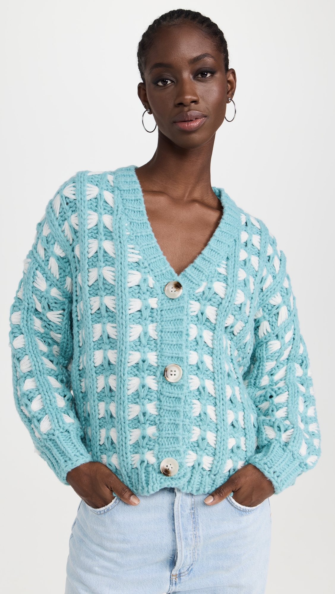 Hannah Cardigan Turquoise M