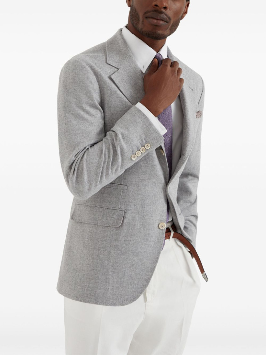 Single-breasted blazer - White