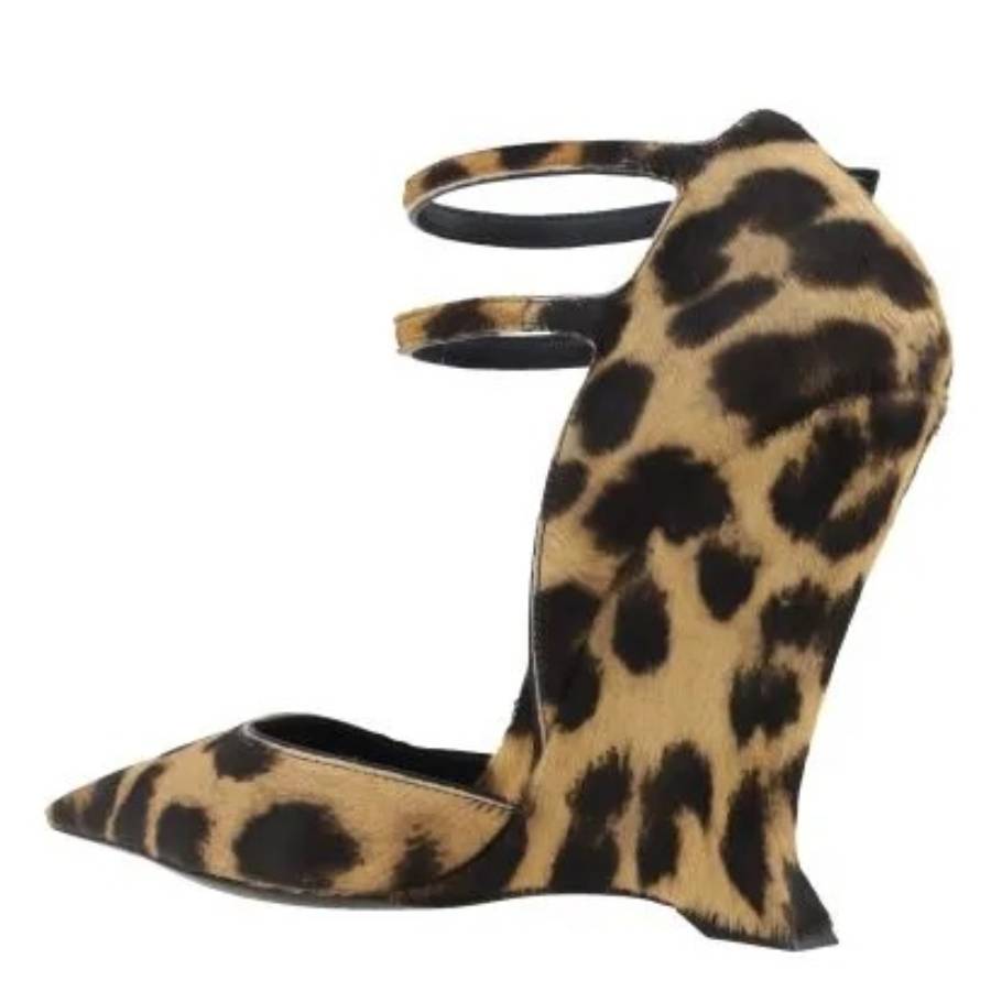 Vidya Leopard-Print Wedge Pumps