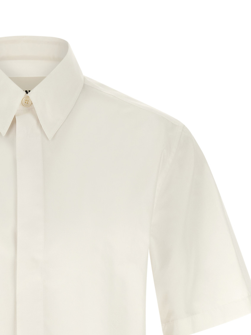 Logo Embroidery Shirt Shirt And Blouse White