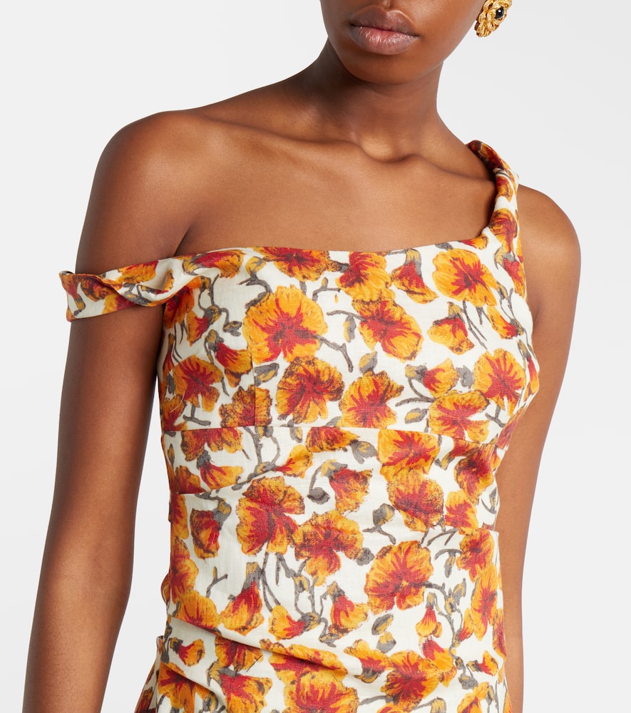 Jara floral linen minidress