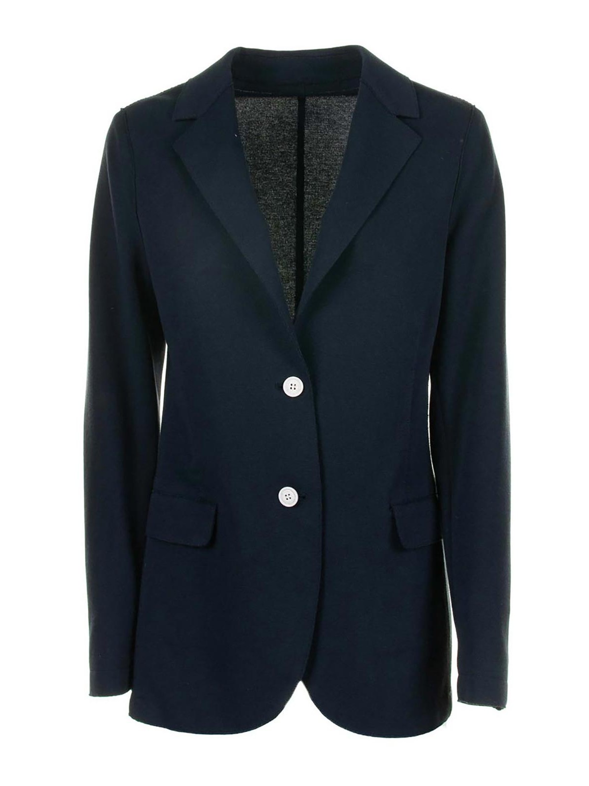 Single-breasted blue jacket