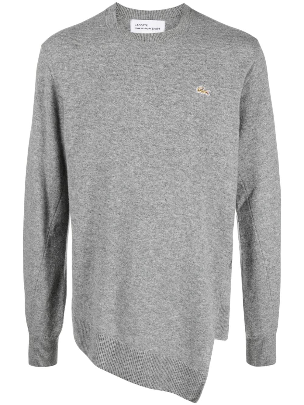 Asymmetric Wool Sweater — Grey