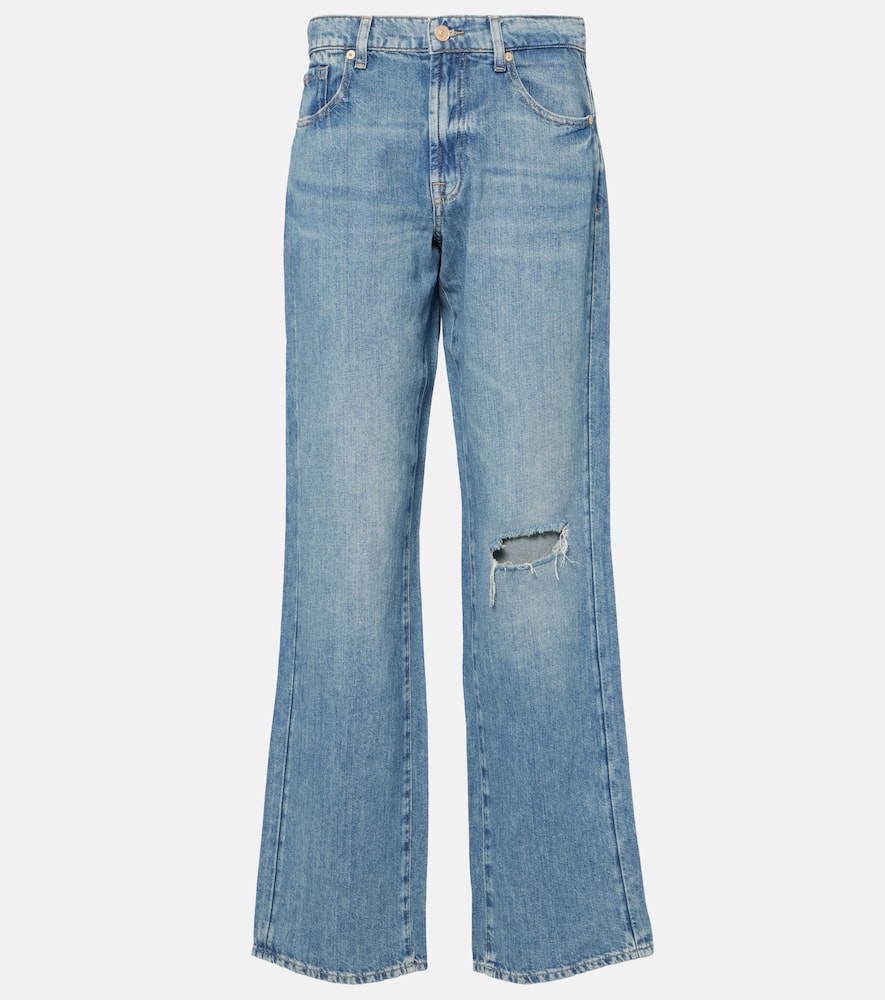 Tess distressed wide-leg jeans