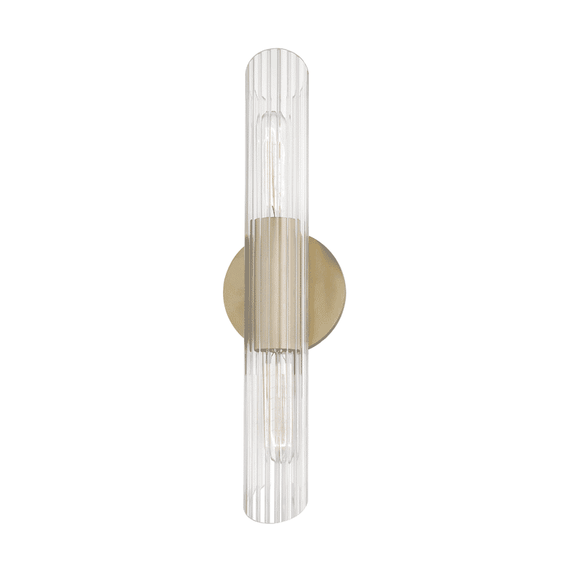 Mitzi Cecily 2-Light 17" Wall Sconce in Aged Bra