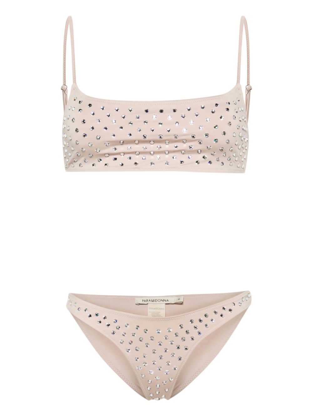 Chiara crystal-embellished bikini set - Neutrals