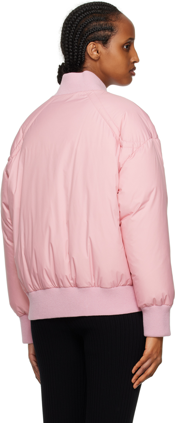 Pink Zucca down bomber jacket