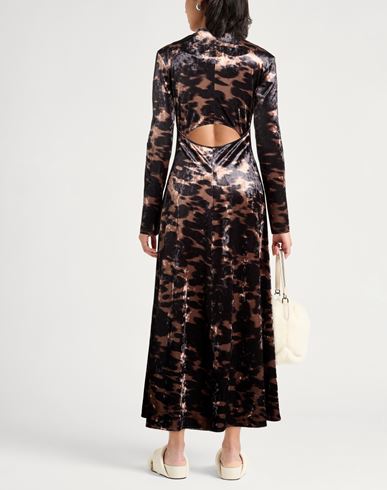 Woman Maxi dress Black Size M Polyester, Elastane
