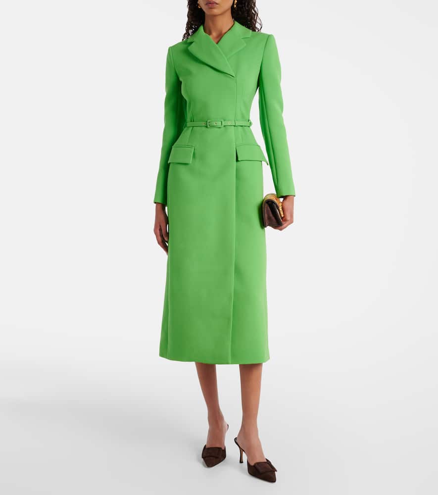 Kalonice wool crêpe midi dress