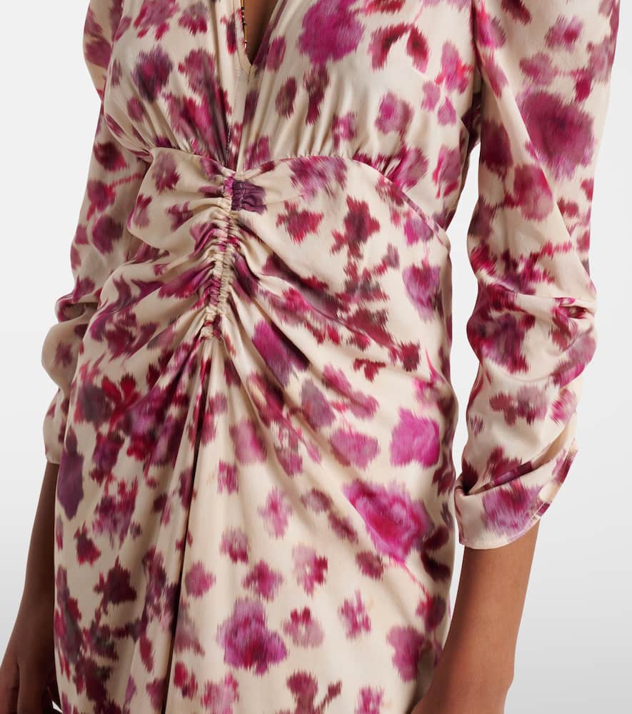 Albini floral silk-blend midi dress