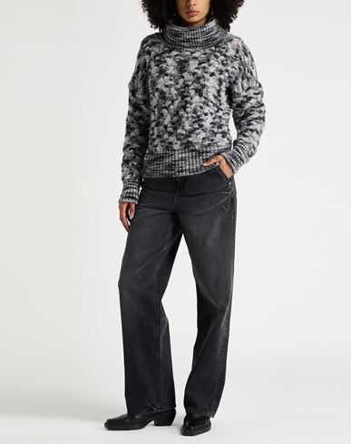 Woman Turtleneck Light grey Size L Wool, Polyamide
