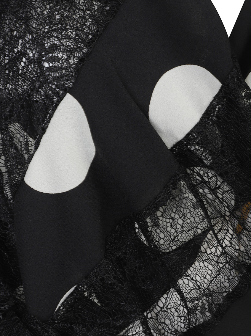 Black Polka dot midi dress