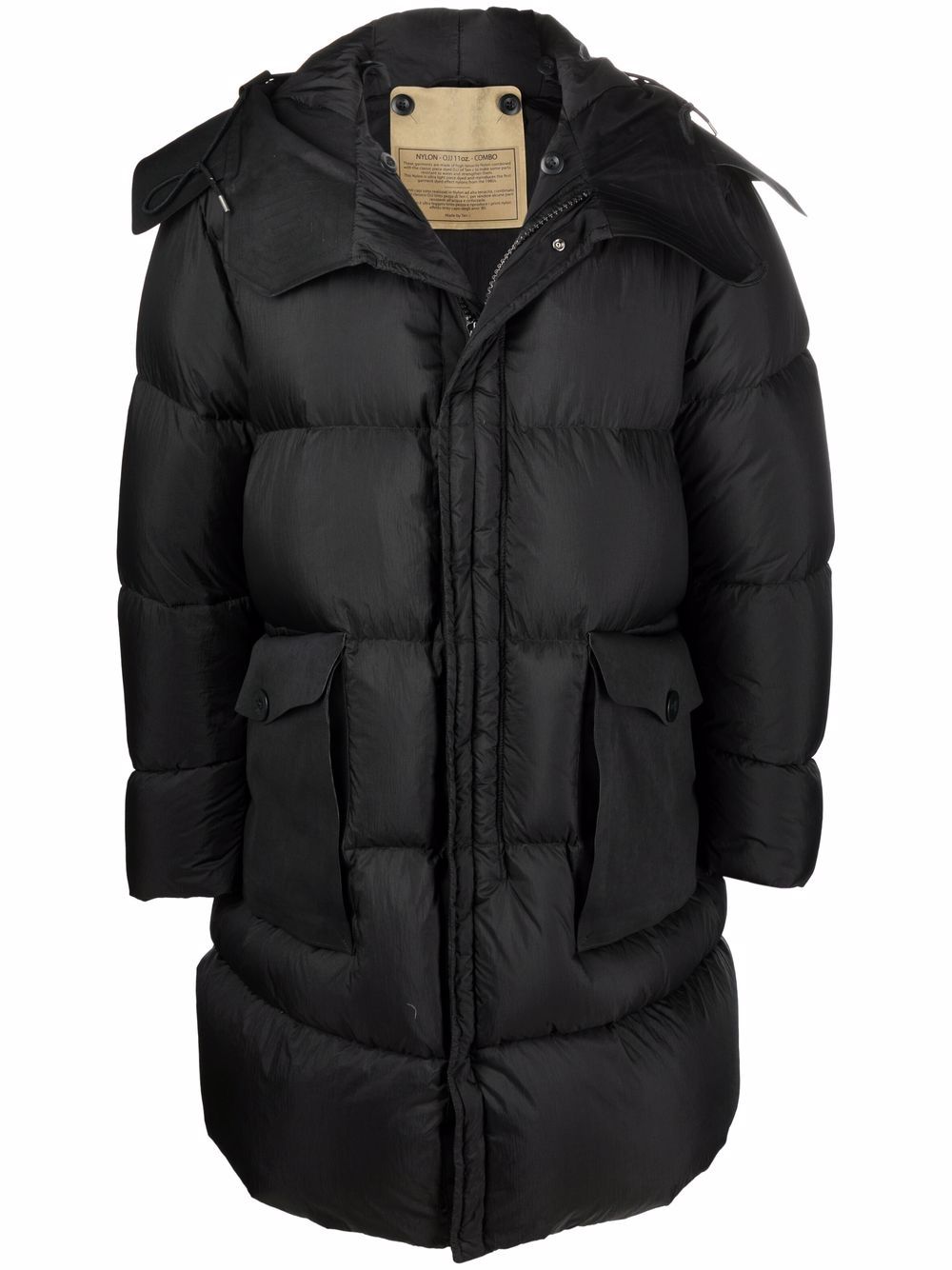 Hooded puffer coat - Black