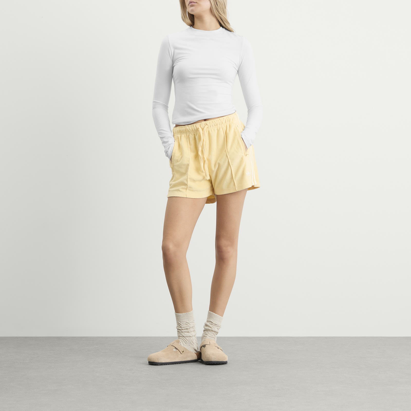 Women's Terry Towel Shorts in Orange Tint