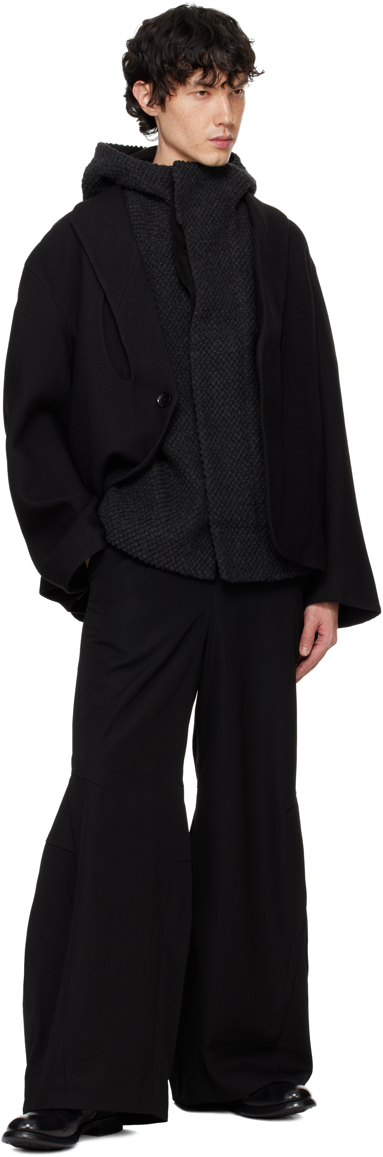 Pet-tree-kor Black Resonance Pleat Trousers
