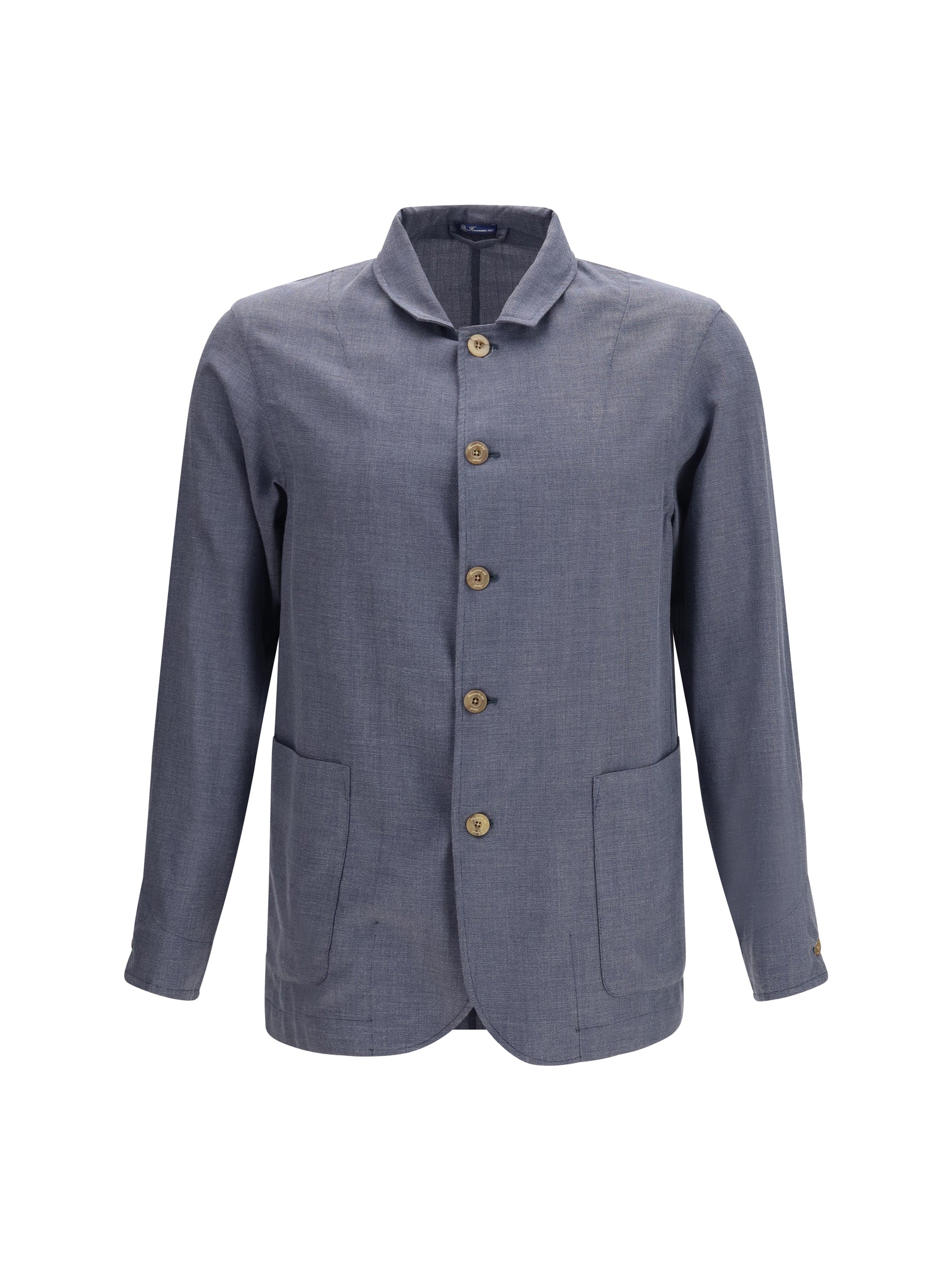 Cotton and Silk Blend Jacket — Gray