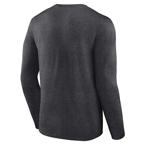 Men's Fanatics Heather Charcoal Alabama Crimson Tide Distressed Arch Over Logo Long Sleeve T