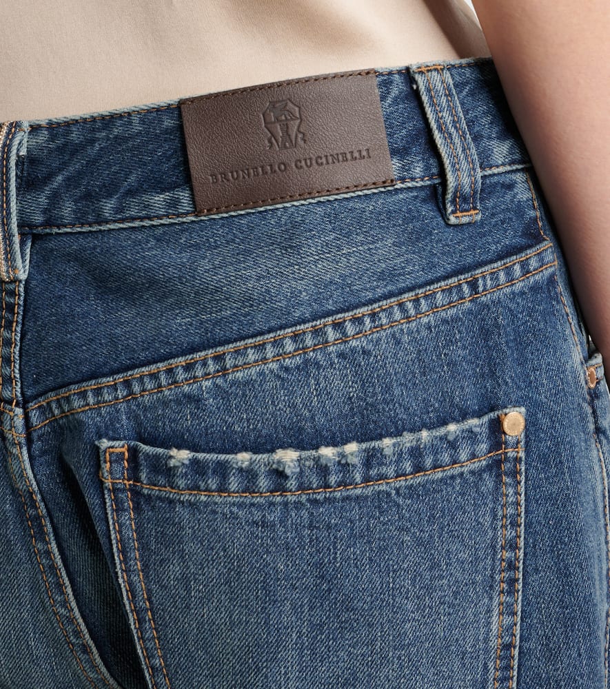 Low-rise straight jeans