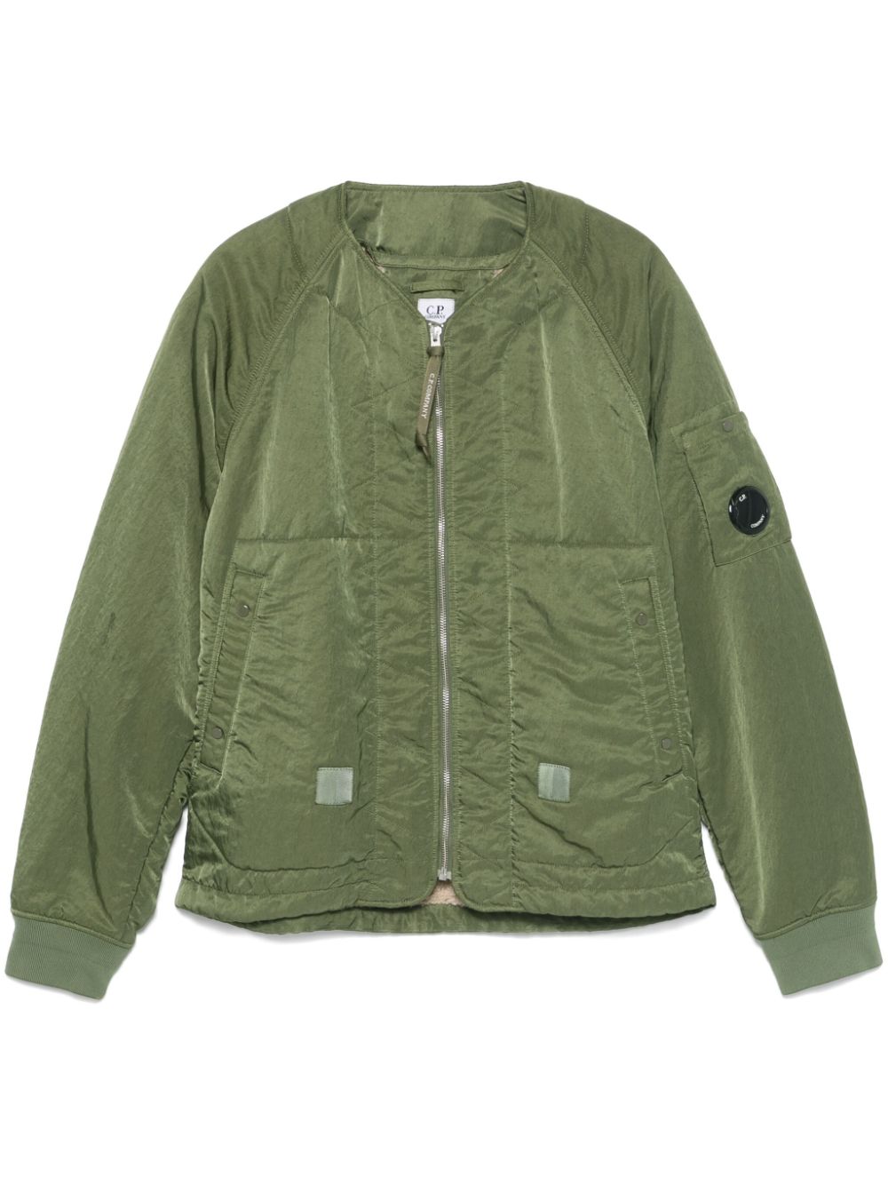 Lens-detail bomber jacket - Green