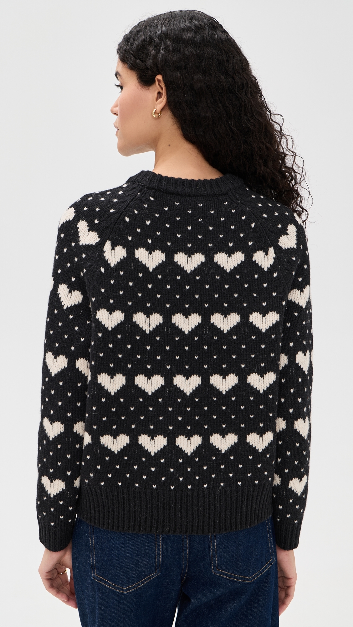 The Heart Crewneck Black w/ Pearl